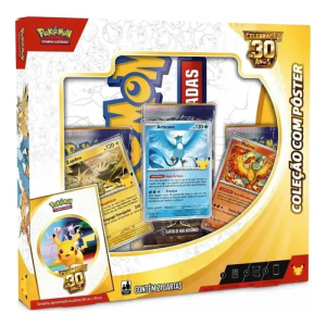 Coleção Com Poster Celebração 30 Anos Cards Pokémon Pt-br