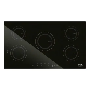 Cooktop De Indução Cinco Bocas Eos 90cm Preto 9500w Eci05ep