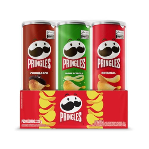 Pringles Pack 3 Sabores - Original, Creme e Cebola e Churrasco