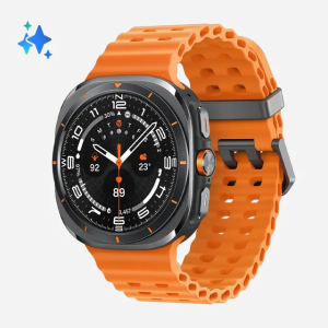 Samsung Galaxy Watch 47mm Lte Sm-l705fzapzto Titânio Cinza Mesh Laranja