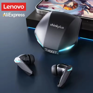 Fone de ouvido para jogos Lenovo XT53 com visor digital LED sem fio à prova d