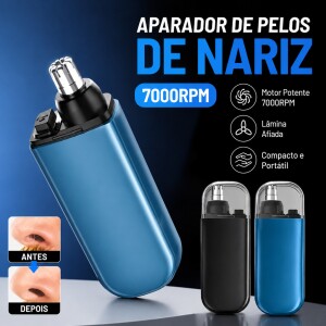 Aparador Removedor de Pelos De Nariz Orelha Rosto Depilador Portátil Elétrico À Pilha Recarregável