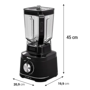 Liquidificador Philco 1500w 3,1l 12 Velocidades Com 6 Lâminas Plq15a