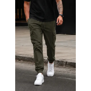 Calça Cargo Para Homem Slim Com Elastano Esportiva