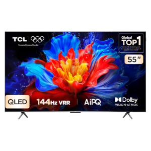 Smart TV TCL 55 Polegadas QLED 4K P8K WiFi Bluetooth Google TV 144Hz HDR10+ Dolby Atmos Vision 55P8K