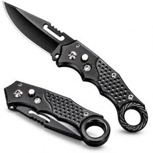 Canivete Tático 16cm Compacto Em Aço Inoxidável Dobrável Com Trava De Segurança Cabo Antiderrapante Para Camping Trilha Pesca E Uso Diário
