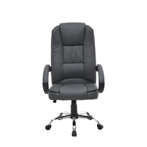 Cadeira de Escritório Presidente Fox Racer Base Cromada com Rodinha Cinza UT-C300