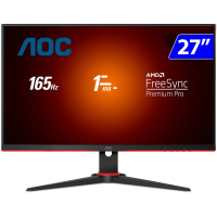 Monitor 27 Gamer AOC 27G2SE Full HD AMD FreeSync Premium Pro 165Hz 1ms