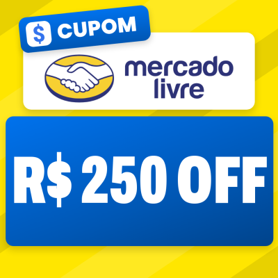 Cupom Mercado Livre: R$ 250 OFF acima de R$ 1.699 (até R$ 250) em Eletrônicos