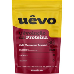 Proteina de Ovo em Pó - 1000g Refil Café Mocaccino - Uêvo