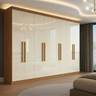 Imagem da oferta Guarda-Roupa Casal Paris 8 Portas 4 Gavetas - Off WhiteCinamomo
