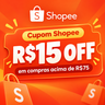 Imagem da oferta Cupom Exclusivo Shopee: R$15 OFF em compras acima de R$75