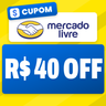Imagem da oferta Cupom Mercado Livre: R$ 40 OFF acima de R$ 399 em todo o site
