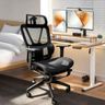Imagem da oferta Cadeira de Escritório Ergonômica Preto com Apoio de Pés Ajustável