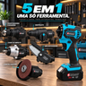 Imagem da oferta Kit Ferramentas 5 em 1 Nakasaki Baterias 48V Brushless Furadeira Martelete Motosserra Chave Impactoo