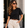 Imagem da oferta Camiseta T-shit Feminina Malha Peruana Básica Oversized