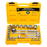 Imagem da oferta Jogo Kit de Ferramentas Manuais Chave Catraca 12 8 a 32mm BCS022 The Black Tools Cor Amarelo