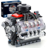 Imagem da oferta Blocos de Montar Construção de Motor V8 Modelo Brinquedos (487 Peças)