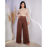 Imagem da oferta Calça Pantalona Feminino Cintura Alta Canelado Premium