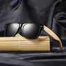 Imagem da oferta Óculos De Sol Quadrado Doxa Bambu Com Proteção Uv Cinza-escuro