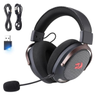 Imagem da oferta Headset Gamer Redragon Arrow 53mm Drivers 7.1 Surround Virtual Sem Fio USB-C Bluetooth 2.4GHz Preto H858