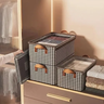 Imagem da oferta Kit 4 Caixas Organizadoras Dobráveis De Guarda Roupa Caixa Organizadora Padrão Xadrez Ideal para Roupas, Closet, Armário e Quarto