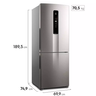 Imagem da oferta Geladeira Electrolux Frost Free Inverter 490L Experience Inverse cor Inox Look (IB51S)