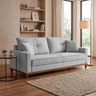Imagem da oferta Sofá Living Malibu 2,30m Cinza Bouclê - King House