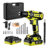 Imagem da oferta Parafusadeira DESOON 20V Com Motor de Cobre, Maleta e 13 Acessórios