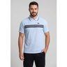 Imagem da oferta Camiseta Masculina adidas Originals Chest STR PL Zíper Listras Azul Claro