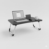 Imagem da oferta Mesa Para Notebook Articulada Dobrável em MDF Grafite Suporte Portátil Home Office Preto