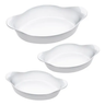 Imagem da oferta Marinex Conjunto de Assadeiras Oval Opaline 3 Peças Branco