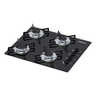 Imagem da oferta Cooktop 4 Bocas Ultra Chama Preto Trempe De Chapa Bivolt Chamalux 127220v