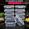 Imagem da oferta Kit 10 Potes Hermeticos com Trava 800ml Jogo de Marmitas