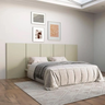Imagem da oferta Cabeceira Queen em MDF 280 x 118 cm Lisa Off White Dalla Costa