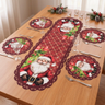 Imagem da oferta Kit Sousplast Jogo Americano Caminho De Mesa Natalino Natal Mesa Posta Sofisticação Sublimação Digital Tecido Premiu