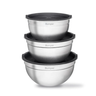 Imagem da oferta Conjunto de 3 Bowls Bumper em Inox com Tampa Hermética Kit Tigelas Multiuso Cozinha - Bumper Magazine