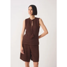 Imagem da oferta Blusa Feminina Dress To Tricô Vazado Marrom