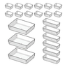 Imagem da oferta Kit 21 Organizador Multiuso Modular Gavetas Acrílico Cristal
