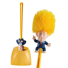 Imagem da oferta Escova de vaso sanitário engraçada de desenho animado de cabelo amarelo com suporte | Limpador de banheiro criativo