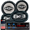 Imagem da oferta Kit Som Automotivo Bluetooth Auto Falante Leson 6 + 6x9 340w