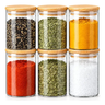 Imagem da oferta Kit 6 potes de vidro 210ml tampa de bambu para mantimentos