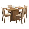 Imagem da oferta Sala de Jantar Madesa Talita Mesa Tampo Madeira com 4 Cadeiras
