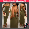 Imagem da oferta Vestido Midi Tricot Modal Premium Trançado nas Costas - Festa e Praia