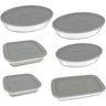Imagem da oferta Conjunto Assadeiras 6 Peças de Vidro com Tampa Cinza - Marinex