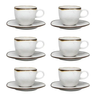 Imagem da oferta Conjunto 6 Xic Pires Ryo Maresia Off White Marrom 220ml Oxford