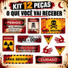 Imagem da oferta Decoração Halloween de Terror 2 Placas em EVA Painel com Sangue