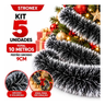 Imagem da oferta Kit 5 Festões Nevados de Natal 10 Metros