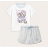 Imagem da oferta Conjunto Camiseta Hello Kitty + Short Infantil 1-6A Multicor