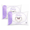 Imagem da oferta Kit 02 Travesseiro Antialérgico Pluma De Ganso 70cm X 50cm Cor Branco